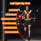 JZ LED Running-Gear Reflective Vest for Running at Night, High Visibility Rechargeable Led Running-Gear Vest with Armband for Runners Walkers Men With Adjustable Size (Copy) (Copy)