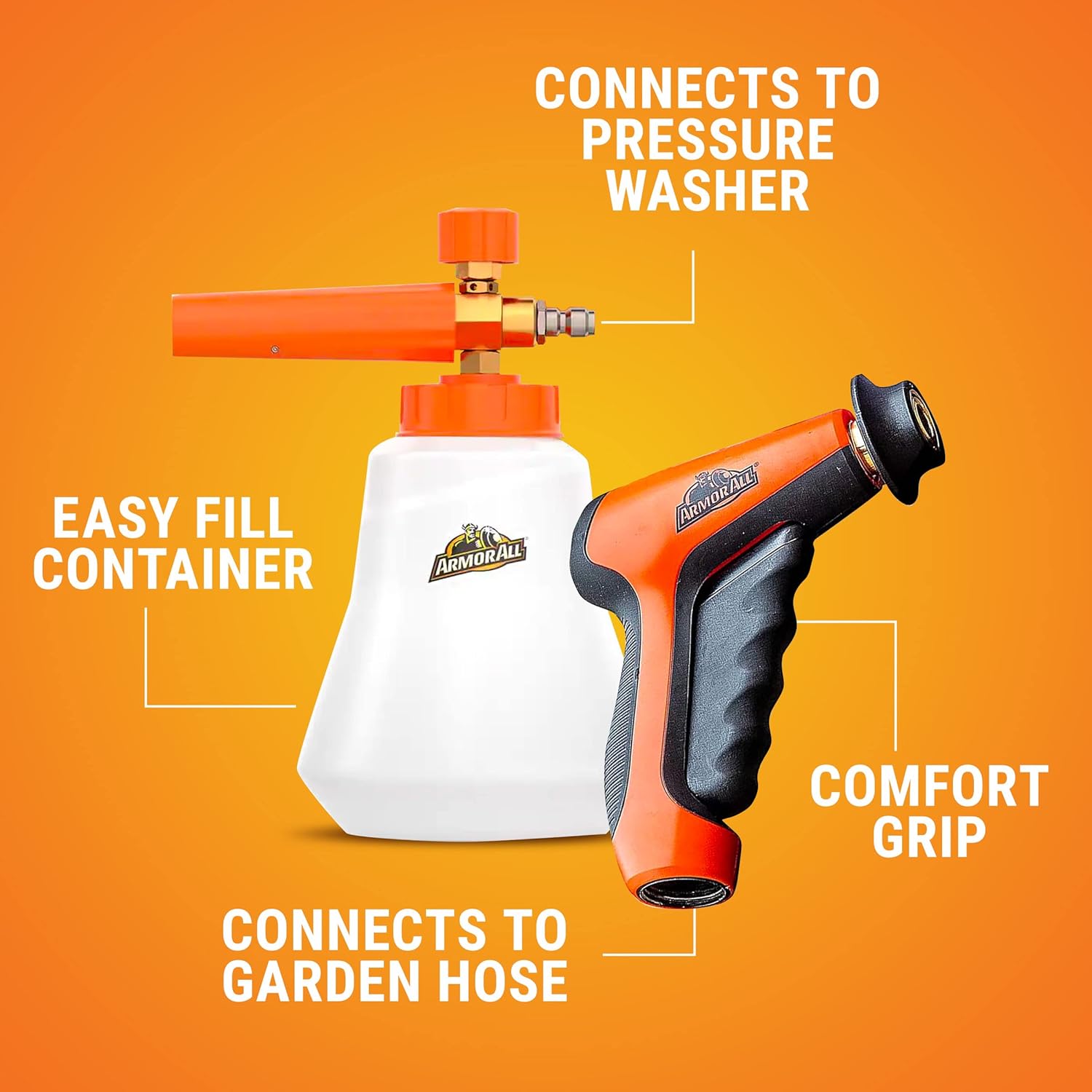 07abc0d1-cd5c-44bf-92fa-f8e549de2532.jpeg Armor All 2-in-1 Foam Cannon Kit, Car Cleaning Kit Connects to Power Washers - Image 2