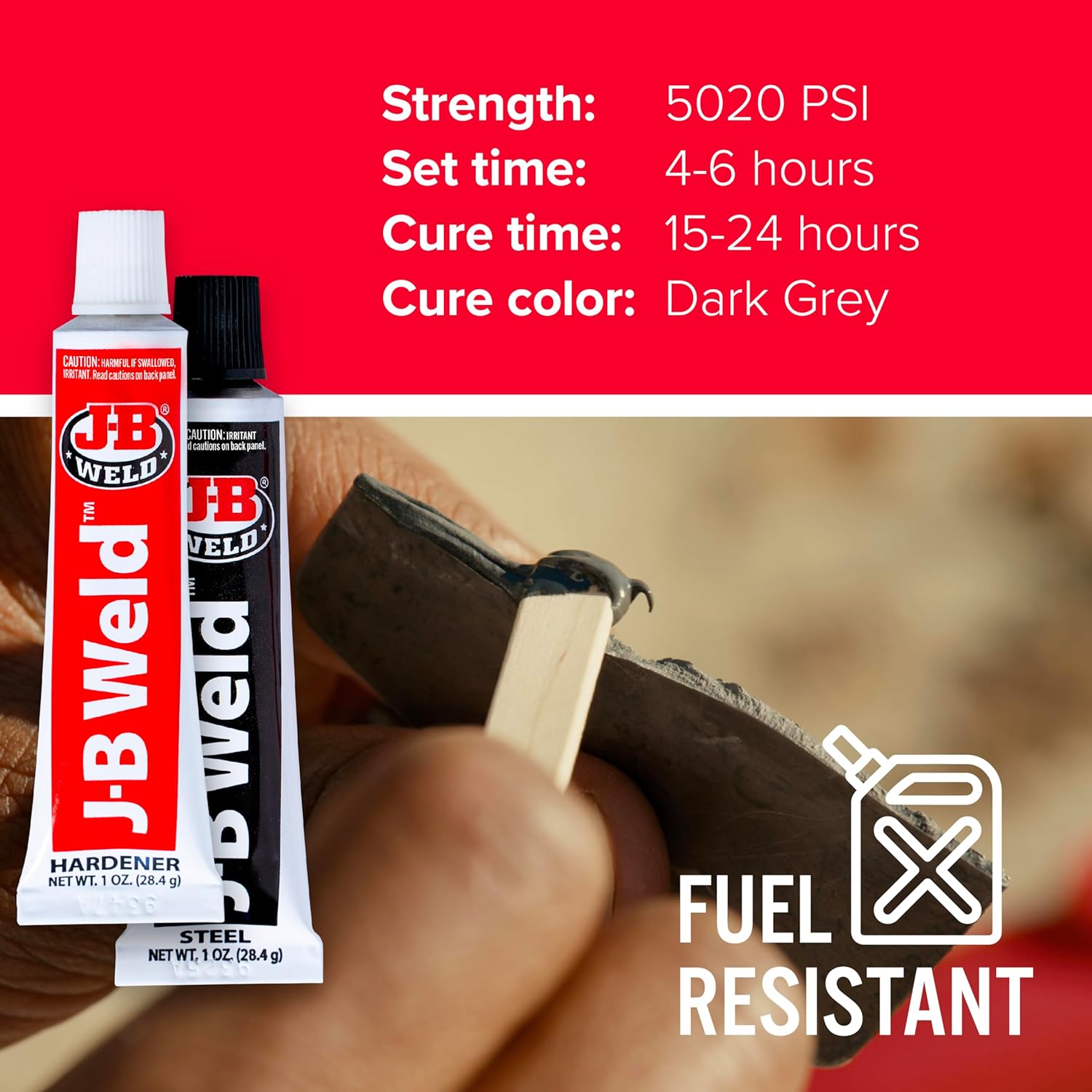 6-1.jpg JB Weld Original Cold-Weld 8265-SUK Steel Reinforced Epoxy - Dark Grey - Image 2