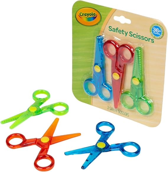 61dWnfXacxL._AC_SX569_.jpg Crayola My First Safety Scissors, Toddler Art Supplies, 3ct - Image 2