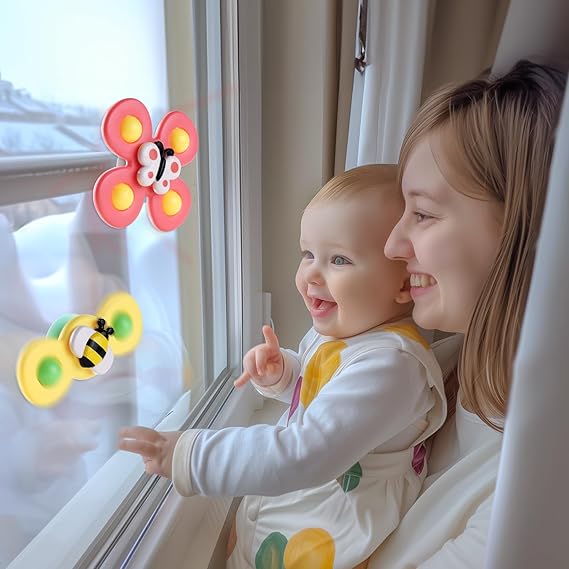 710nxzjImhL._AC_SX569_.jpg ALASOU 3PCS Suction Cup Spinner Toys for 1 Year Old Boy Girl - Image 3