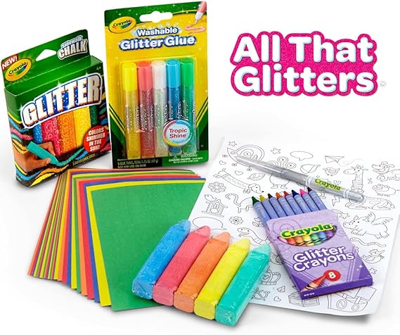 712kjhrEZbL._AC_SX569_.jpg Crayola All That Glitters Art Case (50+pcs), Glitter Crayons & Coloring Supplies - Image 3
