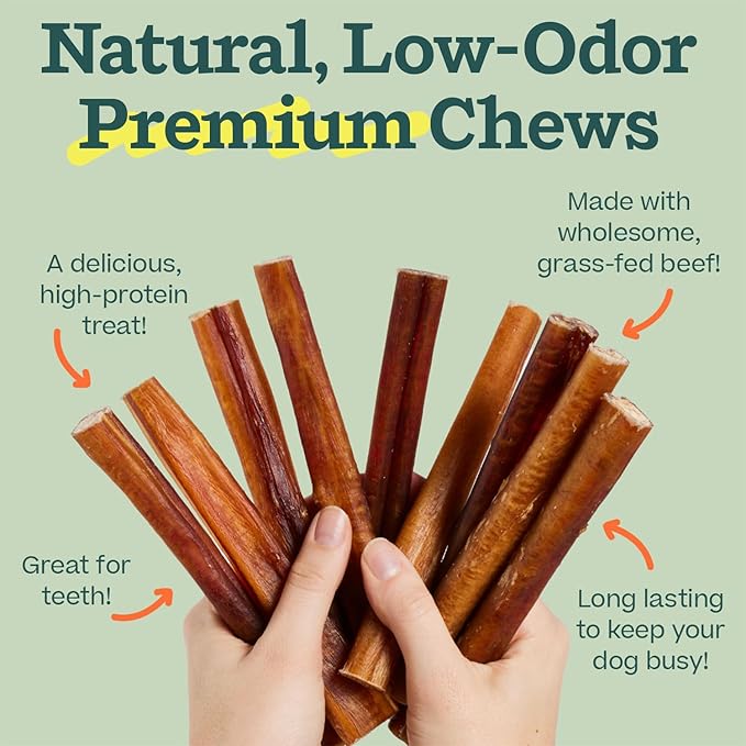 7151XhHlML._AC_SX679_.jpg WOOF Bully Sticks Dog Treats - Chew Sticks for Dogs - Image 2