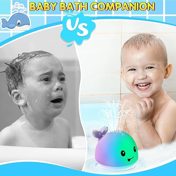 71aSuhB64NL._AC_SX569_.jpg Gigilli Light Up Whale Bath Toys Sprinkler for Babies - Image 2