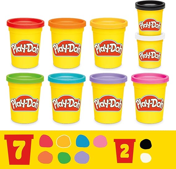 71loA3zOML._AC_SX569_.jpg Play-Doh 9 Pack Favorite Color Set, Assorted Colors - Image 3