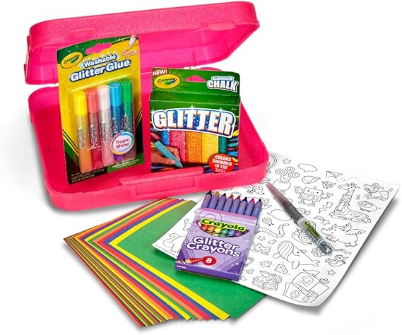 71oxx2F26fL._AC_SX569_.jpg Crayola All That Glitters Art Case (50+pcs), Glitter Crayons & Coloring Supplies - Image 2