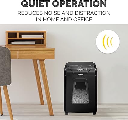 71tRM2g041L._AC_SX425_.jpg Fellowes 14C10 14-Sheet Cross-Cut Home Office Paper Shredder - Image 2