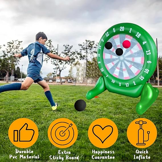 71tkGo2t1SL._AC_SX569_.jpg 6Ft Tall Giant Kick Darts Games Green Inflatable Giant Kick Darts Games - Image 2
