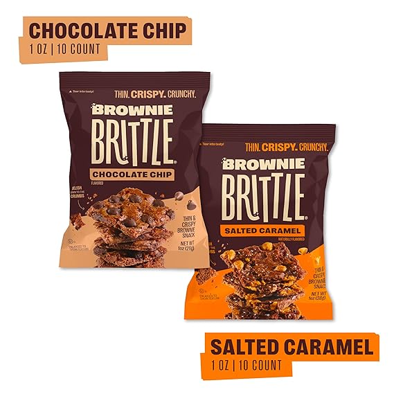 81bD0NLTmSL._SX569_.jpg Brownie Brittle – Chocolate Chip & Salted Caramel Thin and Crispy Sweet Snacks - Image 3