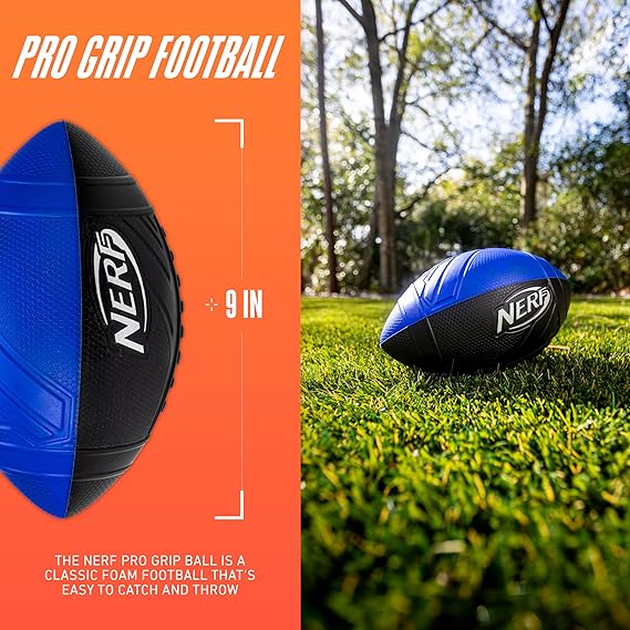 91xwlB2DkYL._AC_SX569_-2.jpg Nerf Kids Foam Football - Pro Grip Youth Soft Foam Ball - Image 3