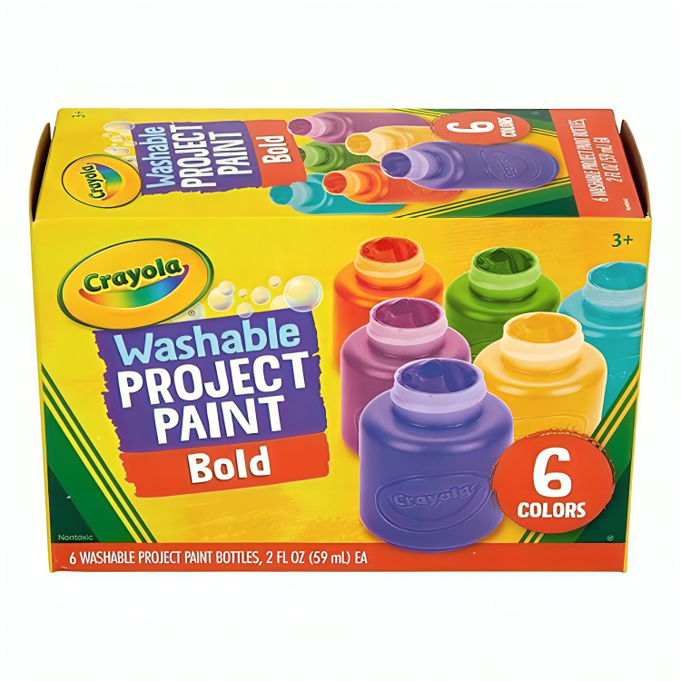 Untitled-design-2024-09-20T224620.612-1.png Crayola Washable Kids Paint (6ct), Paint Set for Kids - Image 1