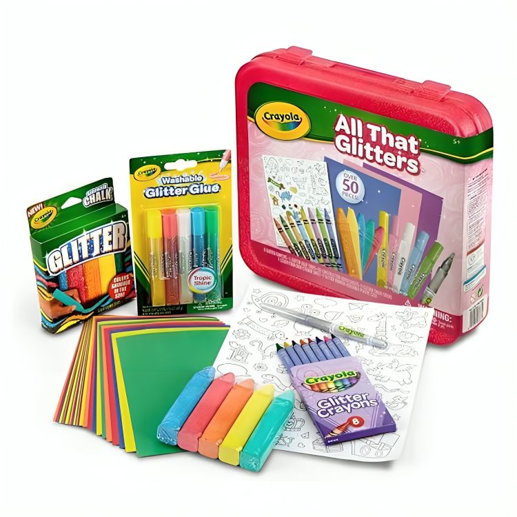 Untitled-design-2024-09-20T224832.555-1.png Crayola All That Glitters Art Case (50+pcs), Glitter Crayons & Coloring Supplies - Image 1