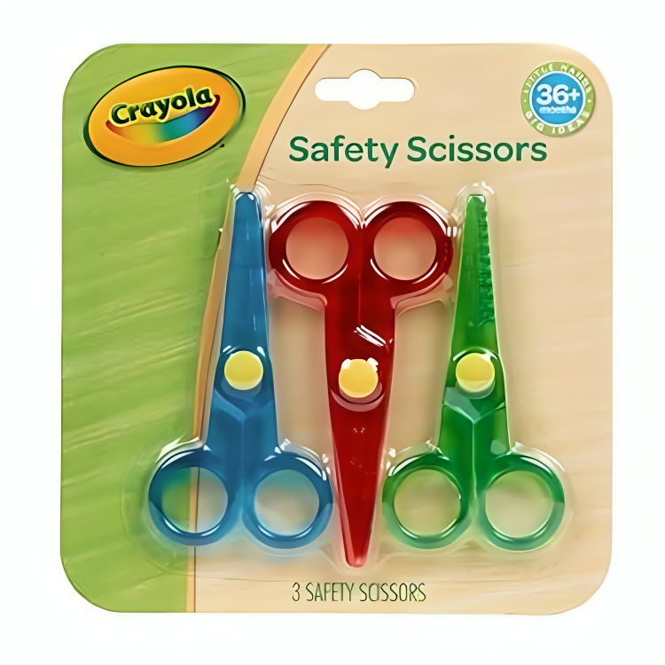 Untitled-design-2024-09-20T230712.859-1.png Crayola My First Safety Scissors, Toddler Art Supplies, 3ct - Image 1