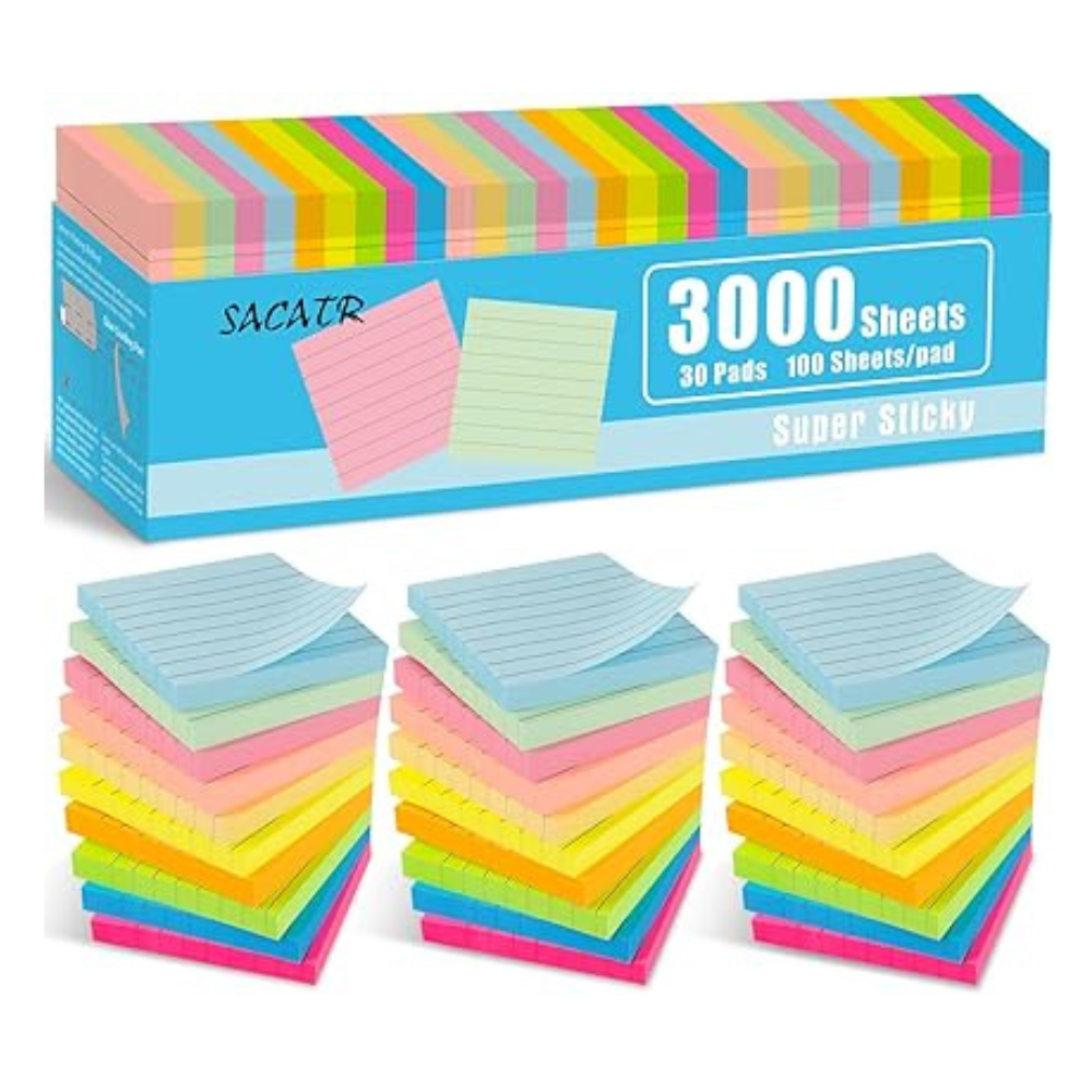 Untitled-design-2025-03-03T202510.744.png 30 Pads Lined Sticky Notes, Sticky Note Pads 3x3 inches - Image 1