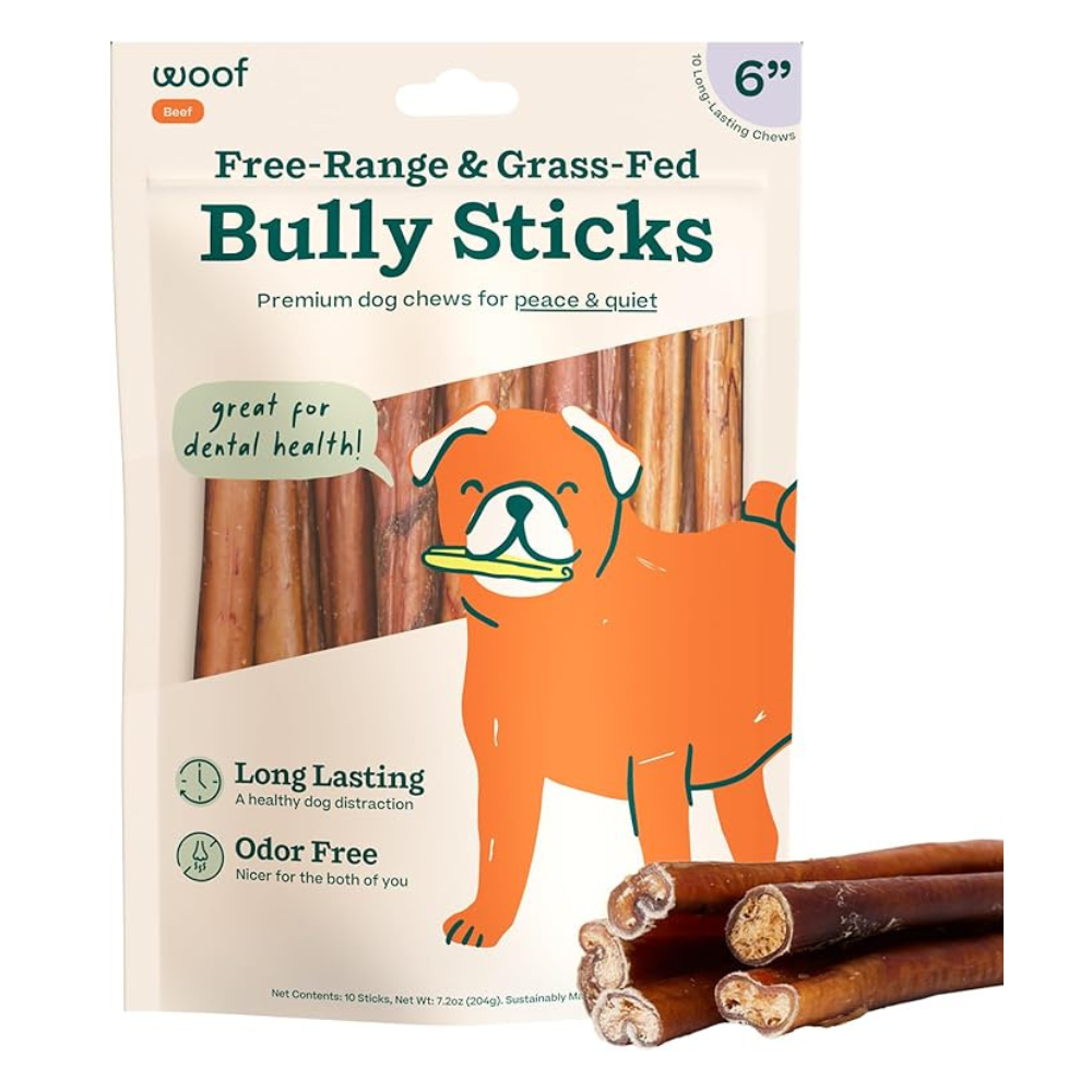 Untitled-design-2025-03-03T210923.756.png WOOF Bully Sticks Dog Treats - Chew Sticks for Dogs - Image 1