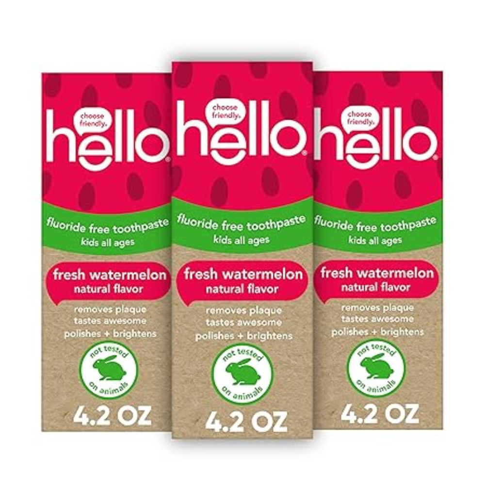 Untitled-design-2025-03-03T212622.814.png Hello Natural Watermelon Flavor Baby & Kids Fluoride Free Toothpaste - Image 1