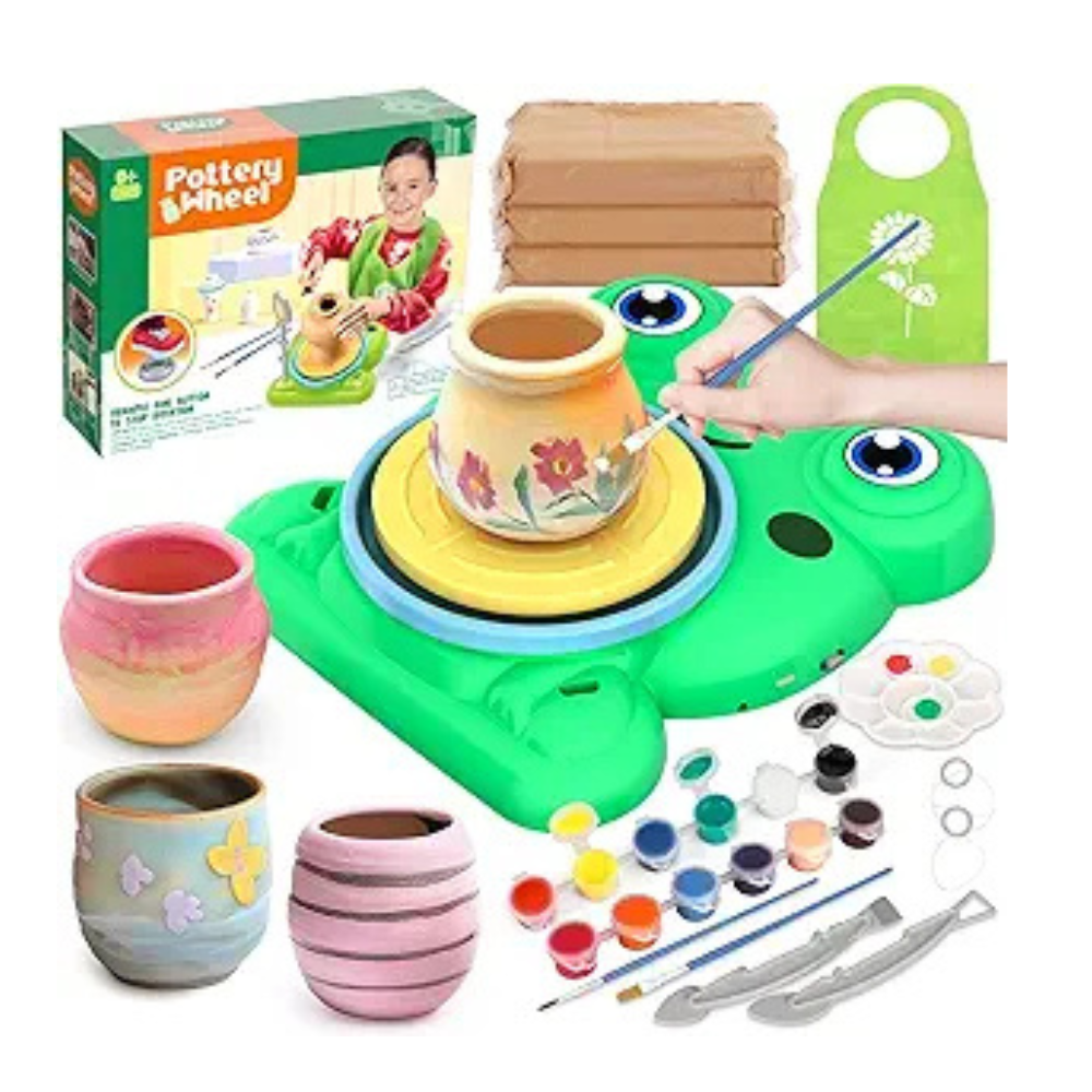 Untitled-design-2025-03-03T214759.581.png Pottery Wheel for Kids - Complete Pottery Painting Kit - Image 1