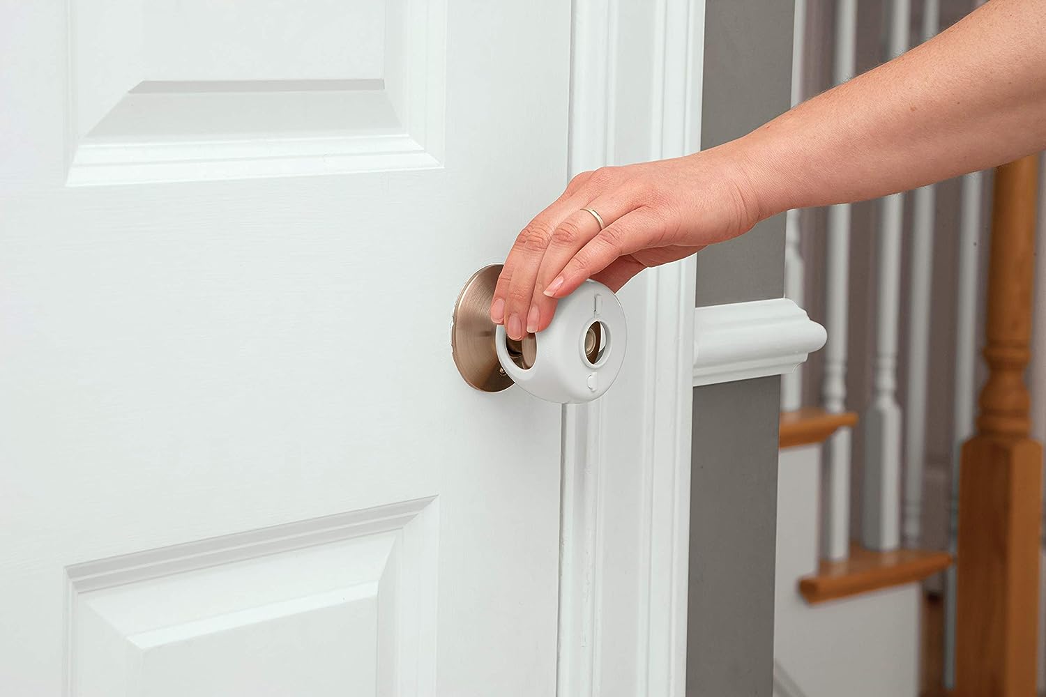 afe2.jpg Safety 1st Parent Grip Door Knob Covers, White - Image 2