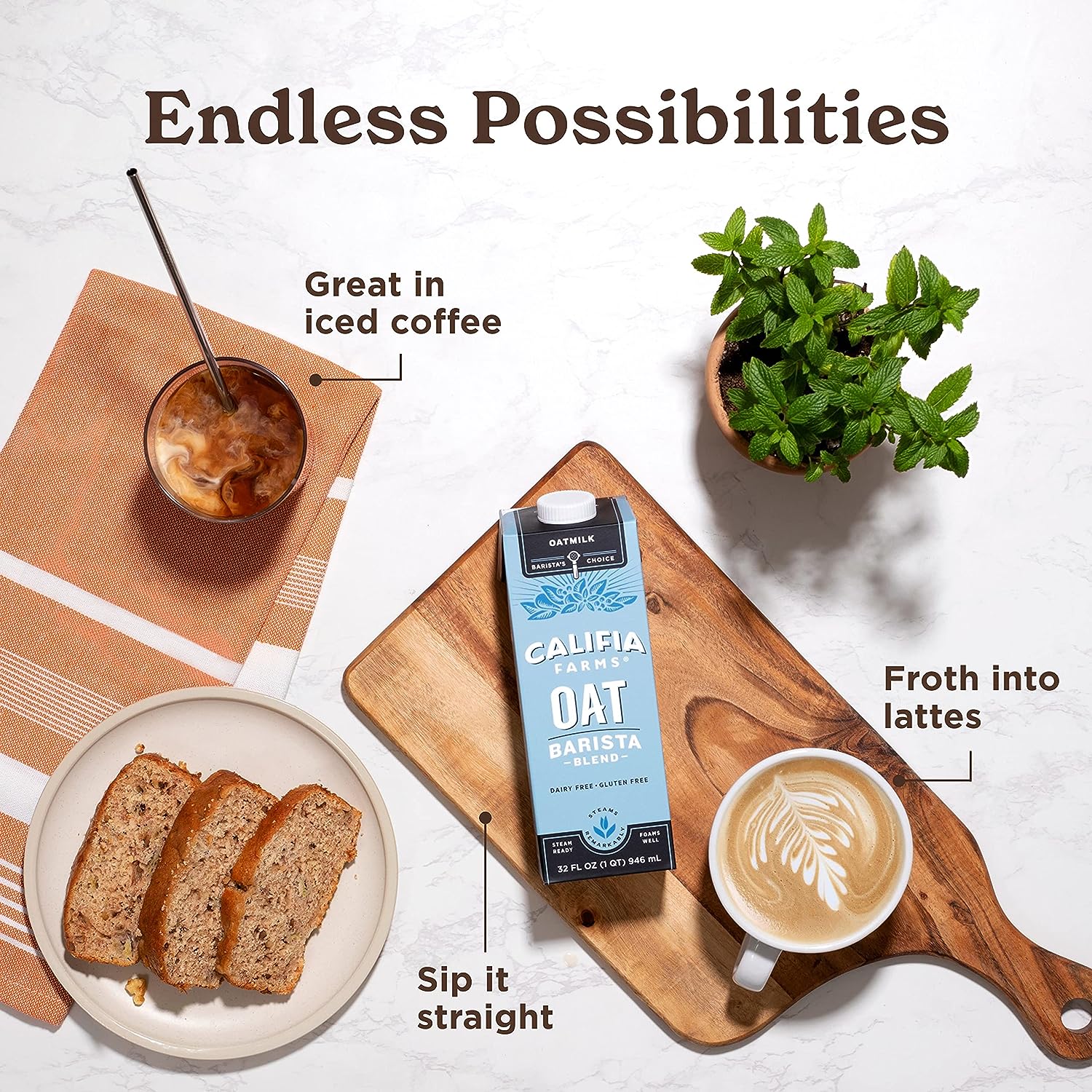 cal2.jpg Califia Farms - Oat Barista Blend Oat Milk, 32 Oz (Pack of 6) - Image 2