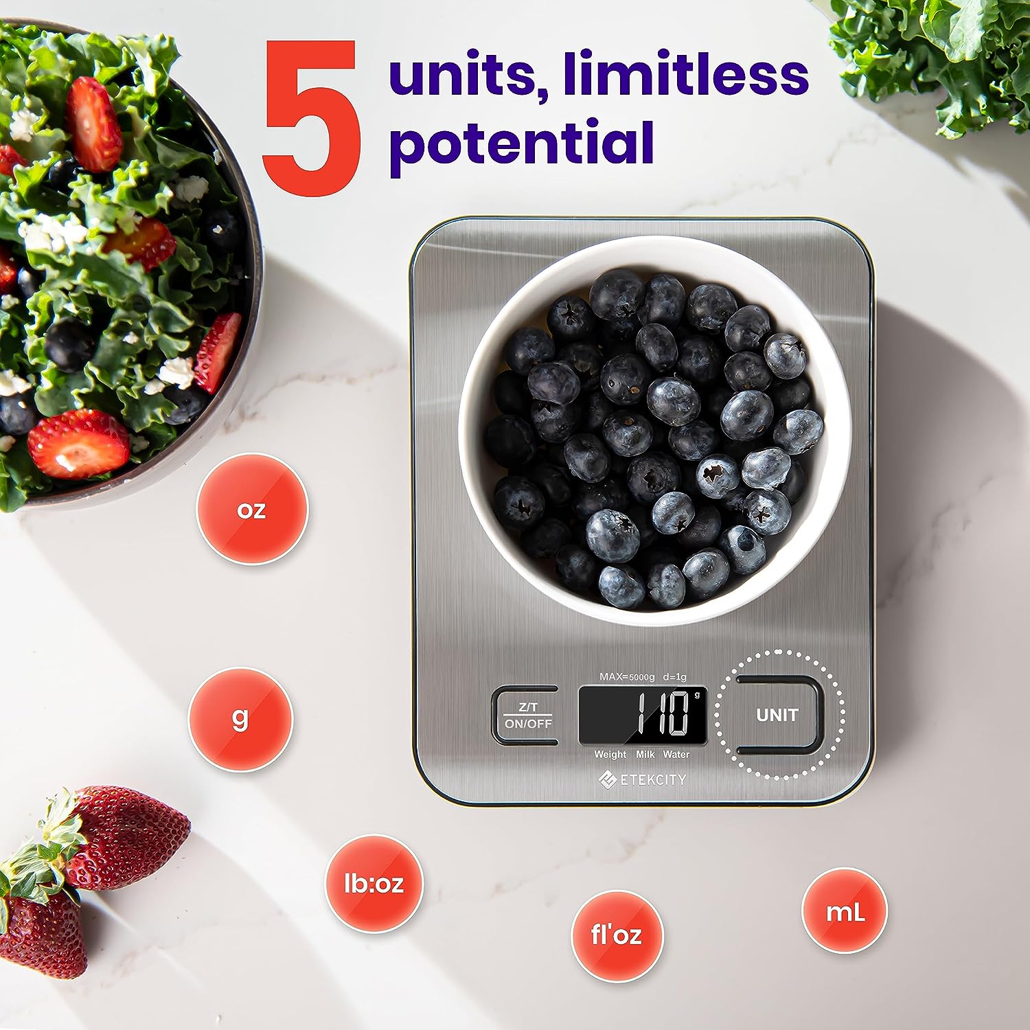 e2.jpg Etekcity Food Kitchen Scale, Digital Grams and Ounces for Baking, Cooking - Image 2