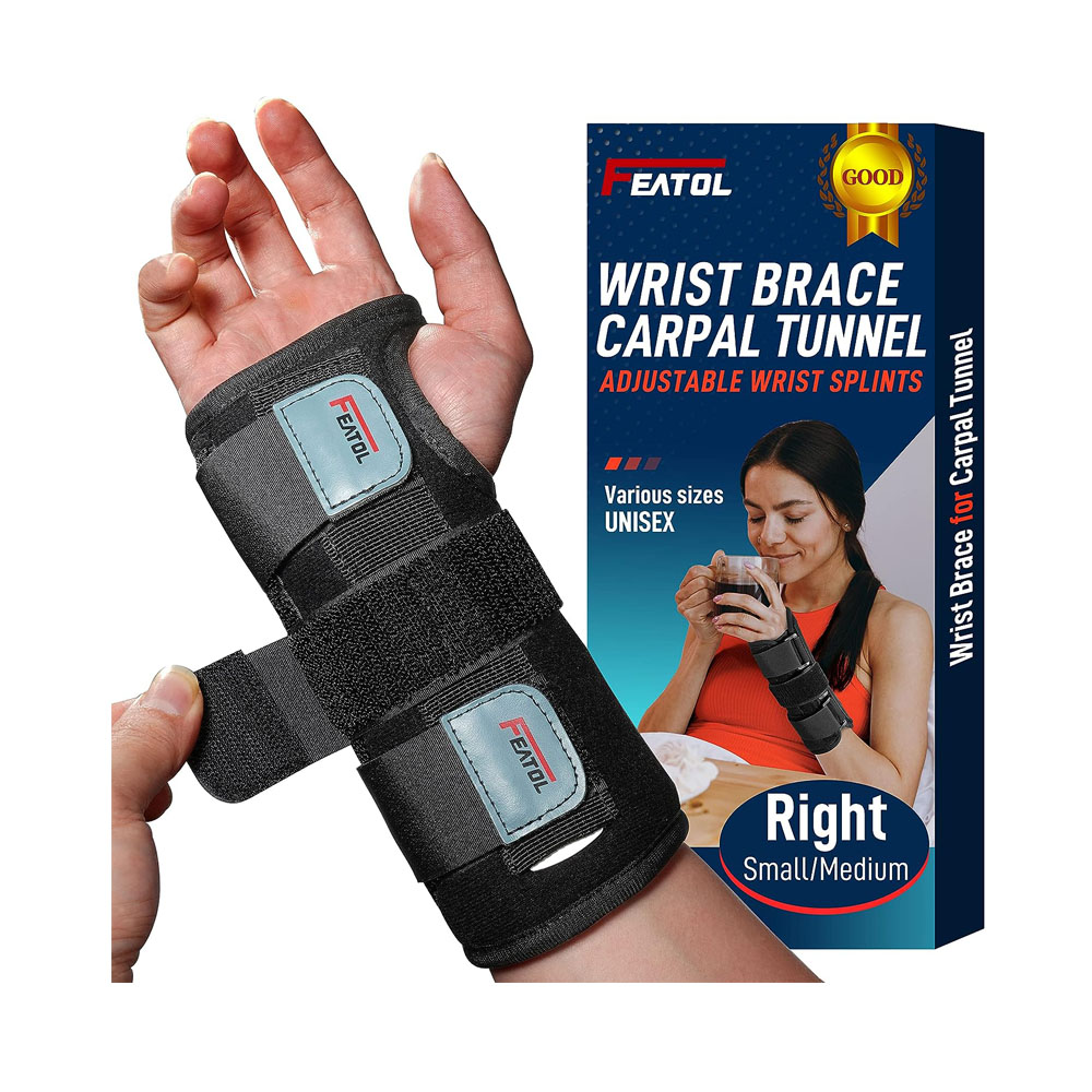 fe.jpg FEATOL Wrist Brace for Carpal Tunnel, Adjustable Night Wrist Support Brace - Image 1