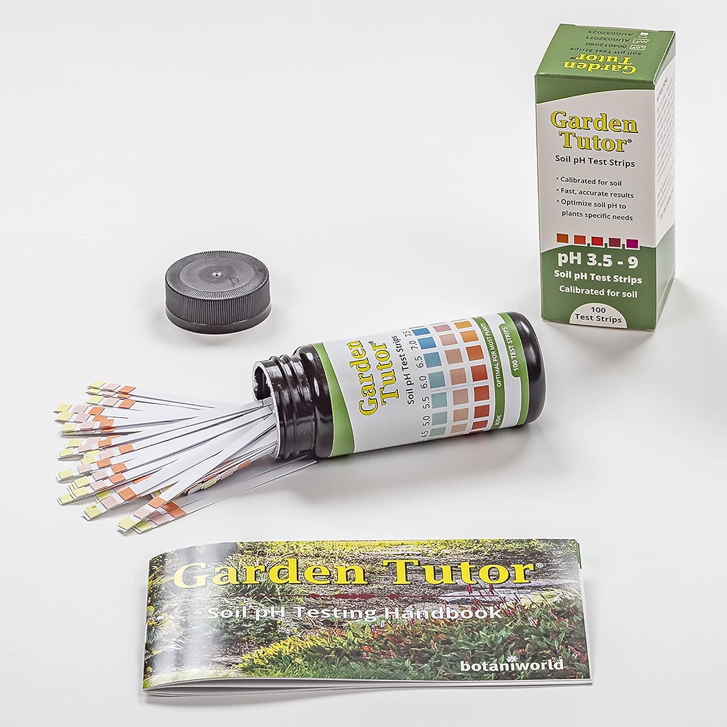 gardn2.jpg Garden Tutor Soil pH Test Kit (3.5-9 Range)  100 Soil pH Test Strips - Image 2