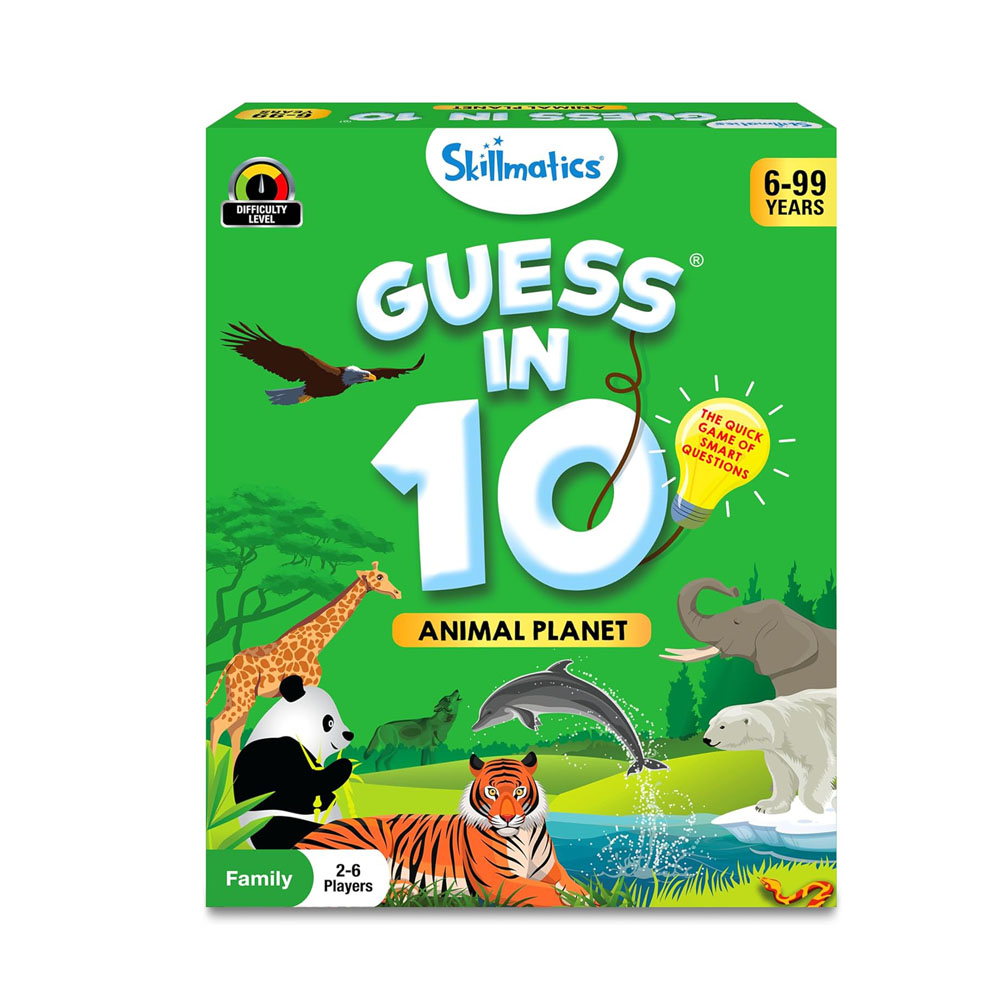 gues.jpg Skillmatics Card Game - Guess in 10 Animal Planet, Perfect for Boys, Girls - Image 1