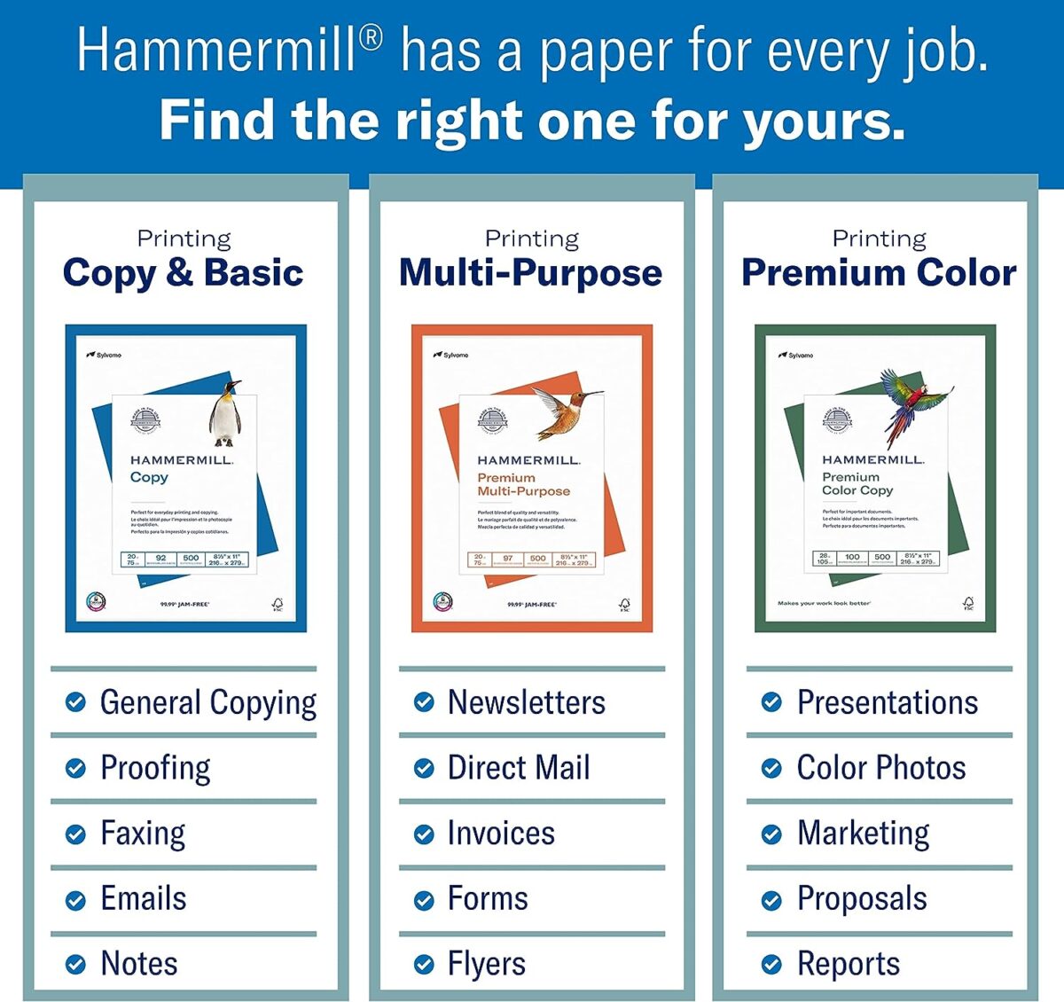 Hammermill Printer Paper, 20 Lb Copy Paper- Made in the USA - Image 2
