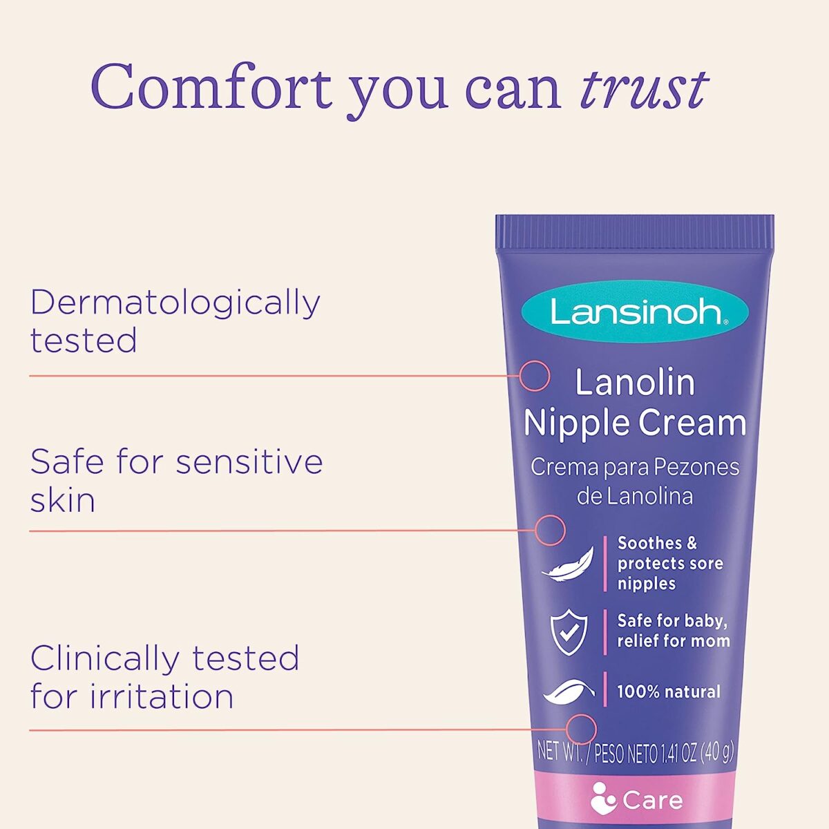 Lansinoh Lanolin Nipple Cream, Safe for Baby and Mom, Breastfeeding - Image 2