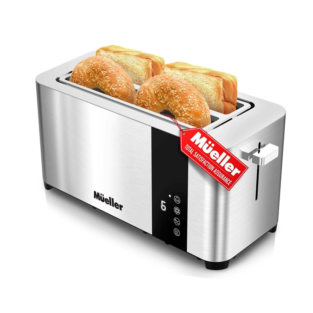 mu.jpg Mueller UltraToast Full Stainless Steel Toaster 4 Slice with Removable Tray - Image 1