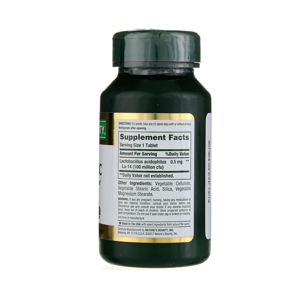 na2.jpg Nature's Bounty Probiotic Acidophilus Tablets, 120 Count - Image 2