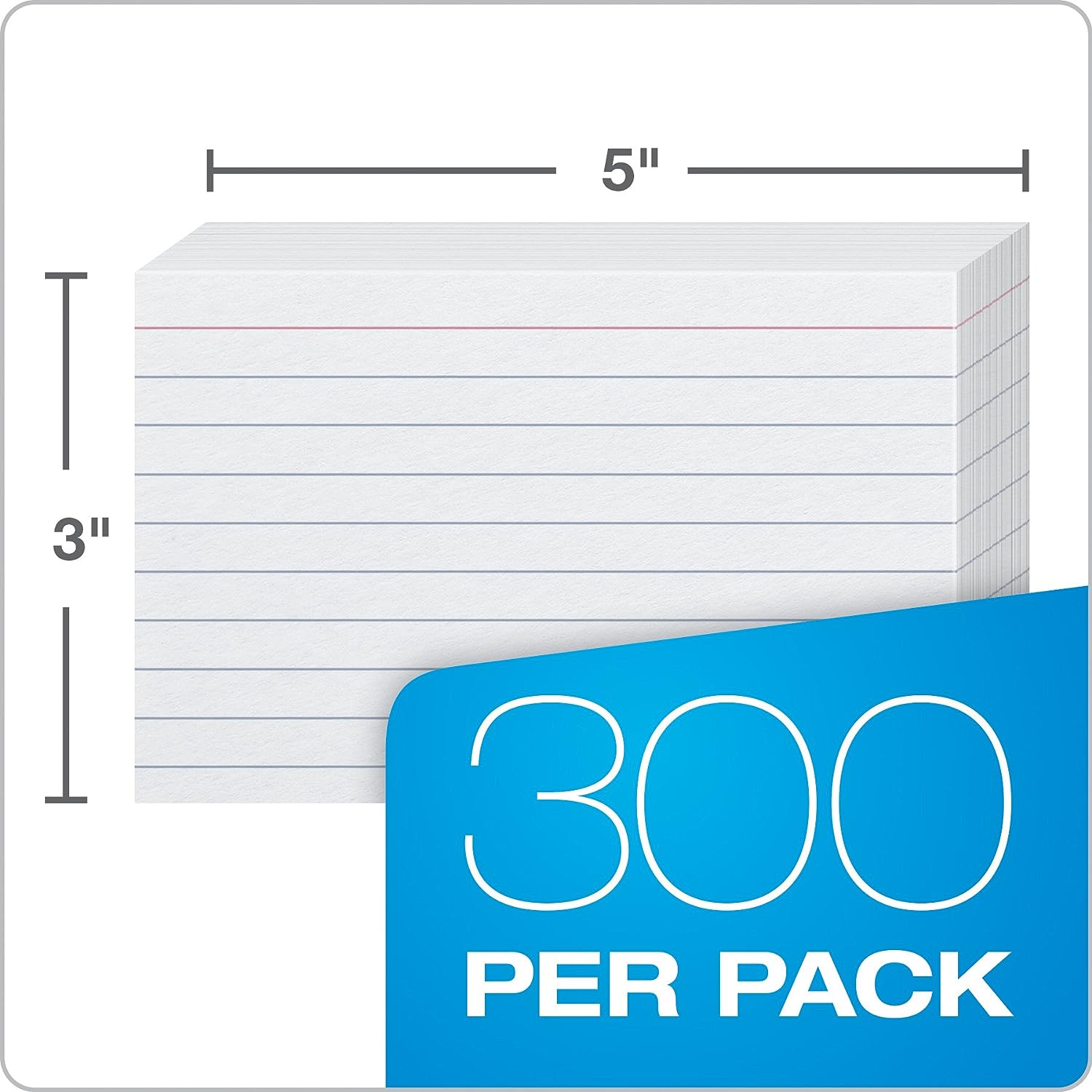 oxf2.jpg Oxford Ruled Index Cards, 3" x 5", White, Lined Index Flashcards - Image 2