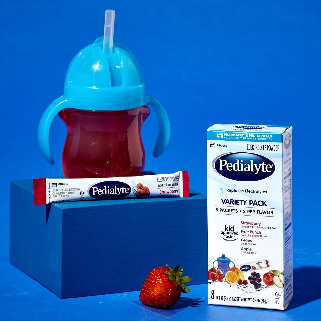 pedi2.jpg Pedialyte Electrolyte Powder Packets, Variety Pack, Hydration Drink - Image 2