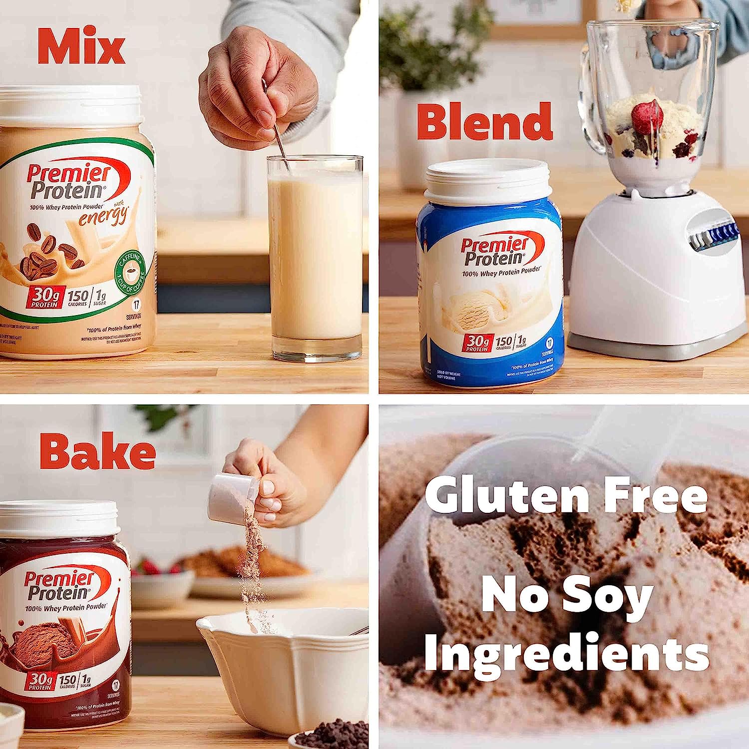 pre3.jpg Premier Protein Powder, Vanilla Milkshake, 30g Protein - Image 3