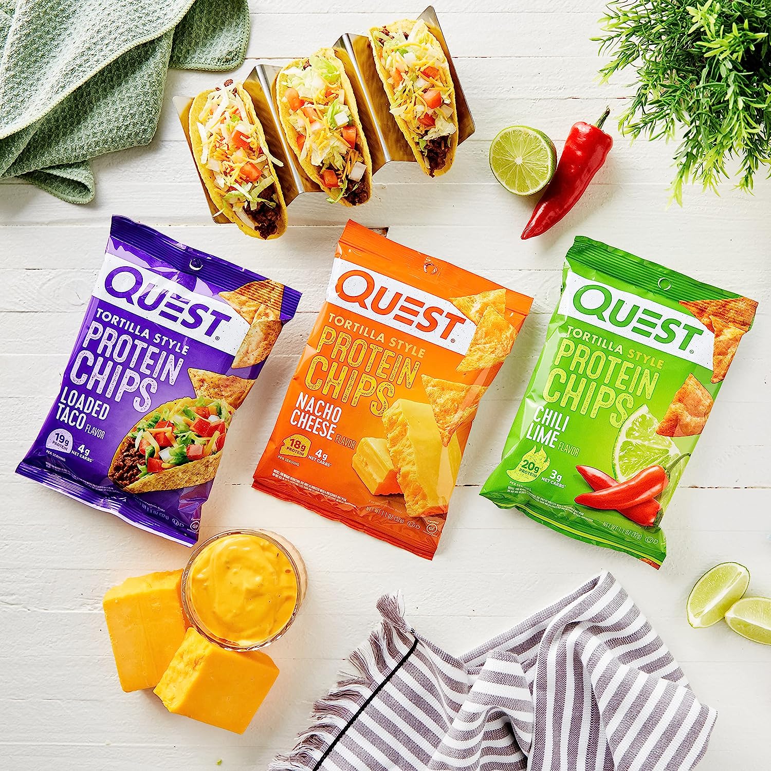 quest2.jpg Quest Nutrition Tortilla Style Protein Chips Variety Pack - Image 2