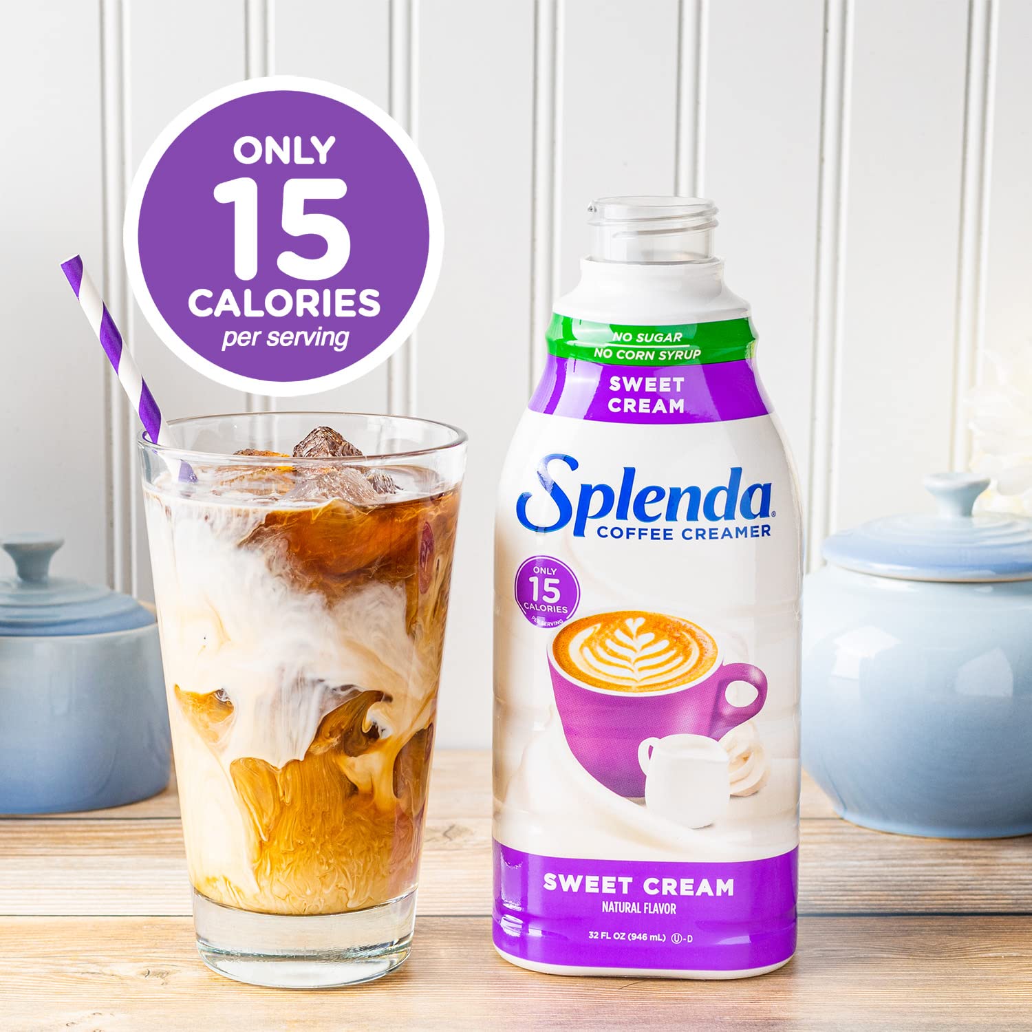 spl3.jpg SPLENDA Sugar Free Sweet Cream Coffee Creamer, 32 Fl Oz - Image 3