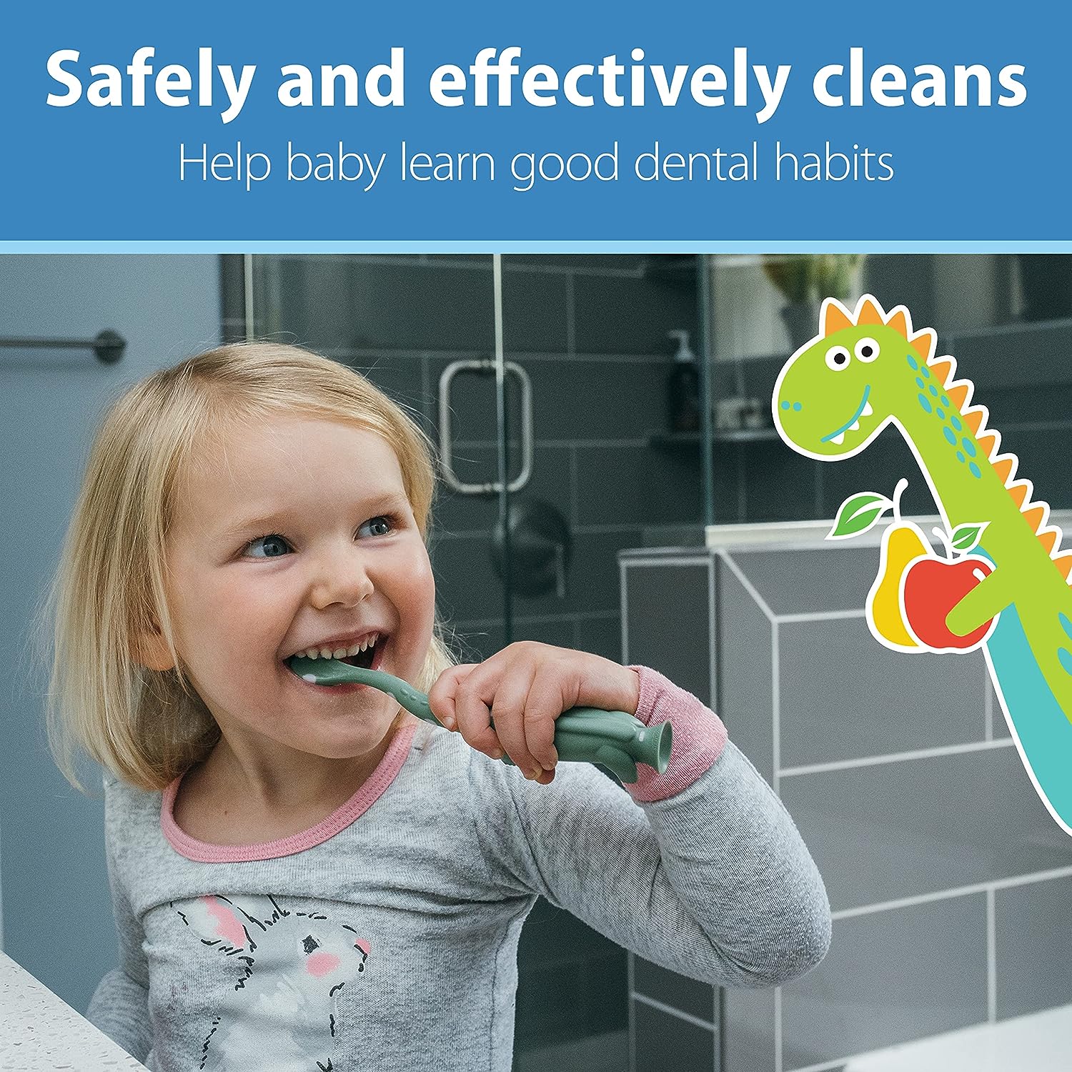 too2.jpg Dr. Brown's Infant to Toddler Toothbrushes with Baby Toothpaste - Image 2