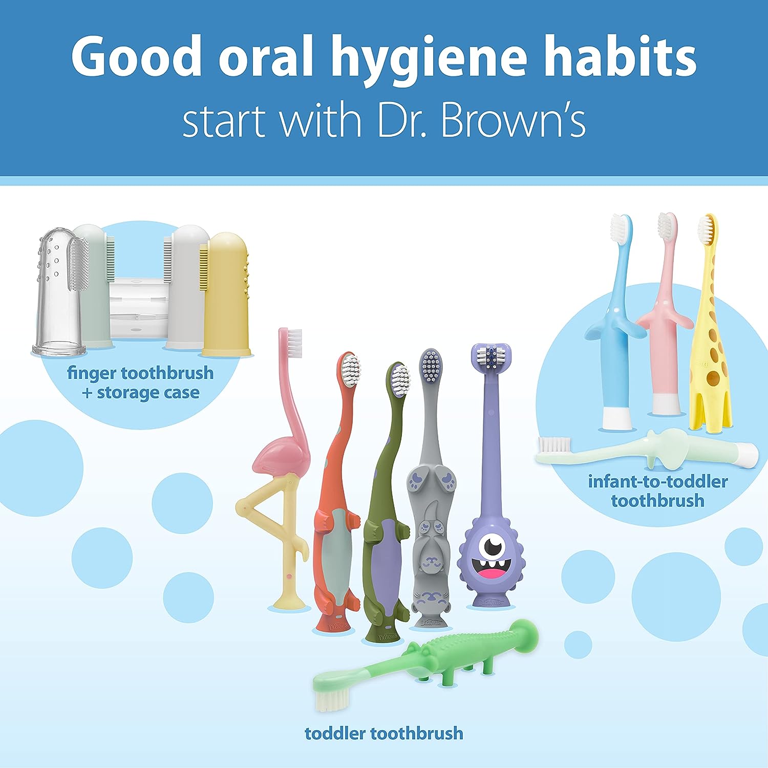too3.jpg Dr. Brown's Infant to Toddler Toothbrushes with Baby Toothpaste - Image 3