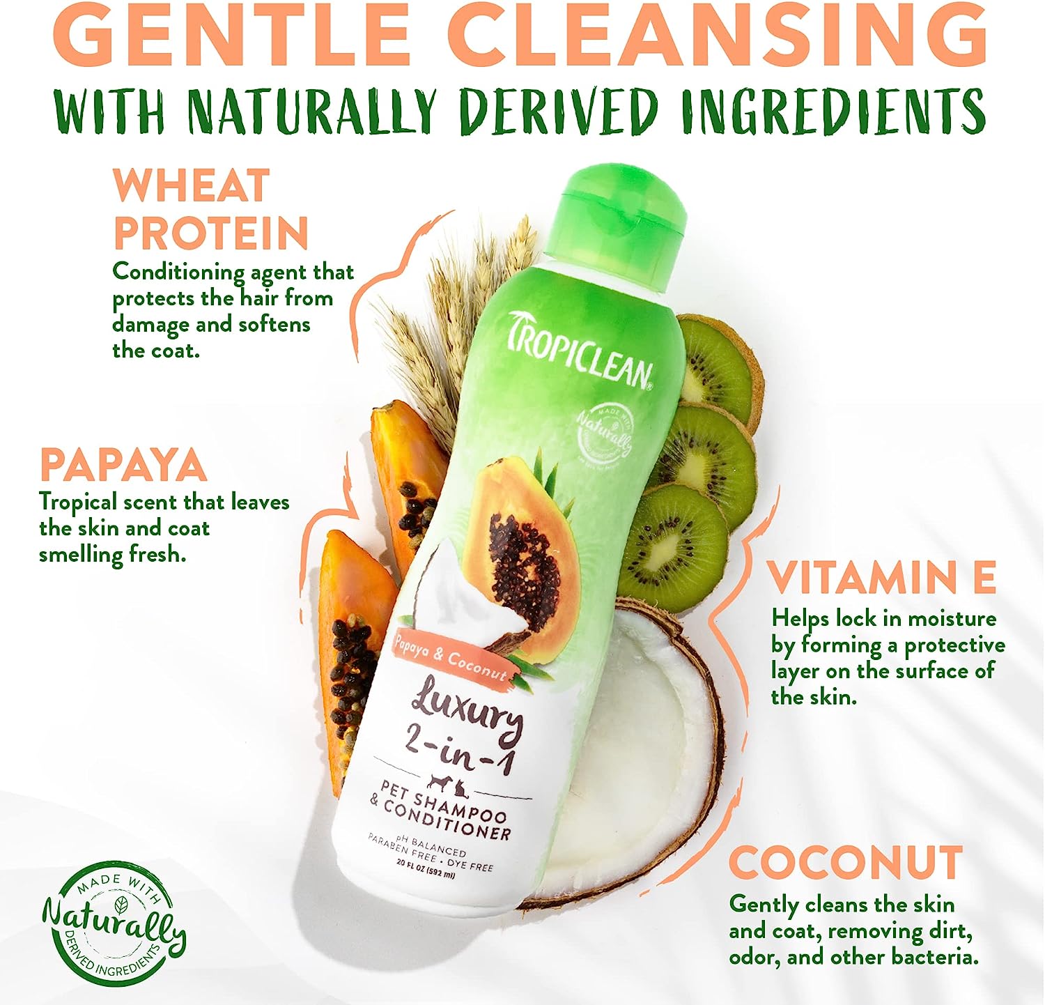 trop2.jpg TropiClean Coconut Hypoallergenic Dog & Cat Shampoo - Image 2