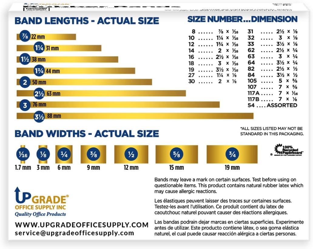 up3.jpg Upgrade Office Supply Rubber Bands, (3-1/2" x 1/4"), Natural Crepe, Made in USA - Image 3